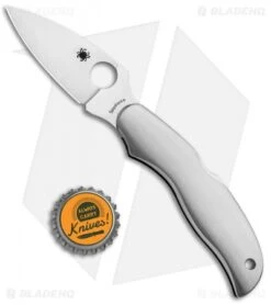Spyderco Kopa Sprint Run Lockback Knife Stainless Steel (2.4" Satin) C92P -Spyderco Spyderco Kopa Sprint Run LB SS Satin C92P BHQ 2435 jr bottlecap