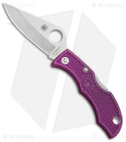 Spyderco Ladybug 3 Knife Purple FRN (1.94" Satin) LPRP3