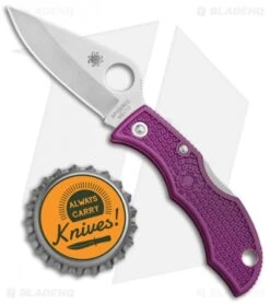 Spyderco Ladybug 3 Knife Purple FRN (1.94" Satin) LPRP3 -Spyderco Spyderco Ladybug 3 Purple FRN LPRP3 BHQ 4195 jr bottlecap