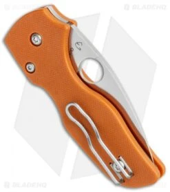 Spyderco Lil' Native Compression Lock Knife Orange G-10 (2.5" Satin) C230GPBORE -Spyderco Spyderco Lil Native Compression Lock Orange G 10 Satin C230GPBORE BHQ 106191 jr side