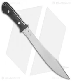 Spyderco Lum Darn Dao Flash Batch Fixed Blade Black G-10 (9.8" Satin) FB41GP -Spyderco Spyderco Lum Darn Dao Flash Batch Black G 10 Satin FB41GP BHQ 71271 jr spine