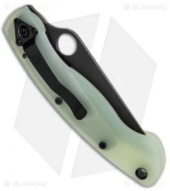 Spyderco M4 Military Knife Natural G-10 (4" Black) C36GM4PBK Exclusive -Spyderco Spyderco M4 Military Natural G 10 Black C36GM4PBK BHQ 86311 jr side 2