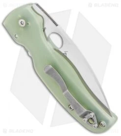 Spyderco M4 Shaman Compression Lock Knife Natural G-10 (3.6" Satin) C229GM4P -Spyderco Spyderco M4 Shaman Compression Lock Natural G 10 Satin C229GM4P BHQ 91408 jr side