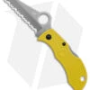 Spyderco Manbug Salt H2 Lightweight Knife Yellow (1.9" Satin Full Serr) MYLS