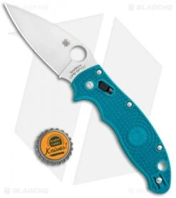 Spyderco Manix 2 Lightweight Ball Lock Knife Blue FRCP (3.4" Satin SPY27) -Spyderco Spyderco Manix 2 Lightweight Ball Lock Blue FRCP Satin BHQ 106182 jr bottlecap
