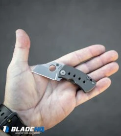 Spyderco McBee Frame Lock Knife Titanium (1.5" Stonewash) C236TIP McNees 9 Spyderco McBee Frame Lock Knife Titanium (1.5" Stonewash) C236TIP McNees -Spyderco Spyderco McBee Frame Lock Knife Titanium Stonewash C236TIP McNees BHQ 82801 kp in hand web