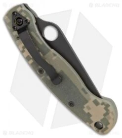 Spyderco Military Knife Digital Camo G-10 (4" Black) C36GPCMOBK -Spyderco Spyderco Military Knife Digital Camo G 10 Black C36GPCMOBK BHQ 7161 jr side