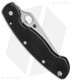 Spyderco Military Left-Hand Liner Lock Knife Black G-10 (4" Satin S30V) C36GPLE -Spyderco Spyderco Military Left Hand black G10 satin BHQ 7164 er side 2