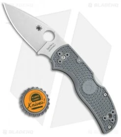 Spyderco Native 5 Lightweight Lockback Knife Gray FRN (3" Satin Maxamet) C41PGY5 -Spyderco Spyderco Native 5 Lightweight Gray FRN Satin Maxamet C41PGY5 BHQ 50849 jr bottlecap 2
