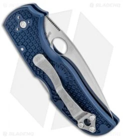 Spyderco Native 5 Lightweight Lockback Knife Blue FRN (3" Satin SPY27) C41PCBL5 -Spyderco Spyderco Native 5 Lightweight LB Blue FRN Satin C41PCBL5 BHQ 112398 jr side 2