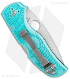 Spyderco Native 5 Lightweight Lockback Knife Teal FRN (3" Satin S90V) C41PTBL5 -Spyderco Spyderco Native 5 Lightweight Lockback Knife Teal FRN 3 Satin S90V C41PTBL5 BHQ 116977 LS Side 2