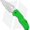 Spyderco Native 5 Salt Lockback Knife Green FRN (3" Satin LC200N Serr) C41SGR5