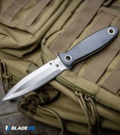 Spyderco Nightstick Fixed Blade Knife Black G-10 (4.1" Satin) FB47GP -Spyderco Spyderco Nightstick Fixed Blade Knife Black G 10 Satin FB47GP BHQ 106205 kp bag web