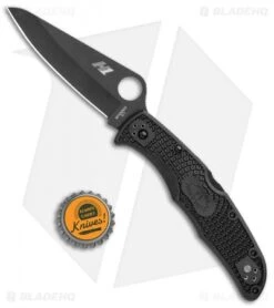 Spyderco Pacific Salt 2 Lockback Knife Black FRN (3.4" Black) C91PBBK2 -Spyderco Spyderco Pacific Salt 2 LB Black FRN Black C91PBBK2 BHQ 106201 jr bottlecap