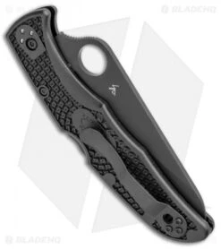 Spyderco Pacific Salt 2 Lockback Knife Black FRN (3.4" Black) C91PBBK2 -Spyderco Spyderco Pacific Salt 2 LB Black FRN Black C91PBBK2 BHQ 106201 jr side
