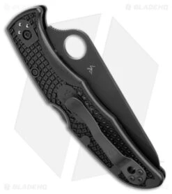 Spyderco Pacific Salt 2 Lockback Knife Black FRN (3.4" Black Serr) C91SBBK2 -Spyderco Spyderco Pacific Salt 2 LB Black FRN Black Serr BHQ 106203 jr side