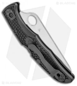 Spyderco Pacific Salt 2 Lockback Knife Black FRN (3.4" Satin Serr) C91SBK2 -Spyderco Spyderco Pacific Salt 2 LB Black FRN Satin Serr C91SBK2 BHQ 106204 jr side