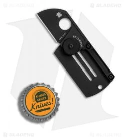 Spyderco Panchenko Dog Tag Folder Slip Joint Knife (1.22" Black) C188ALTIBBKP -Spyderco Spyderco Panchenko Dog Tag Slip Joint black BHQ 26105 er bottlecap