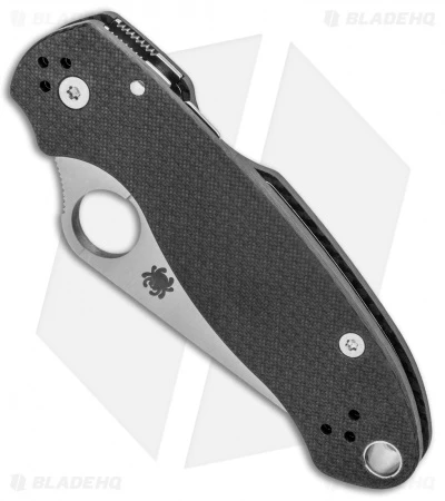 Spyderco Para 3 Compression Lock Knife Carbon Fiber (3" Satin Serr 52100) 2 Spyderco Para 3 Compression Lock Knife Carbon Fiber (3" Satin Serr 52100) - Image 2