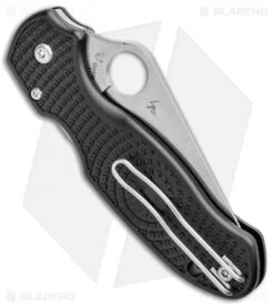 Spyderco Para 3 Lightweight Compression Lock Folding Knife Black FRN (3" Satin) -Spyderco Spyderco Para 3 Lightweight Compression Lock Black FRN Satin C223PBK BHQ 93614 jr side