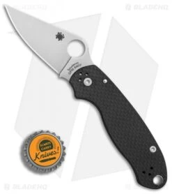 Spyderco Para 3 Sprint Run Knife Carbon Fiber (3" Satin S90V) C223CF90VP -Spyderco Spyderco Para 3 Sprint Run CF Satin S90V BHQ 71265 er bottlecap