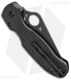 Spyderco Para 3 Lightweight Compression Lock Folding Knife Black LW (3" Black) -Spyderco Spyderco Para3 Lightweight Compression Lock Black FRN Black C223PBBK BHQ 102052 jr side