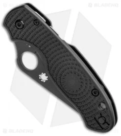 Spyderco Para 3 Lightweight Compression Lock Folding Knife Black LW (3" Black) -Spyderco Spyderco Para3 Lightweight Compression Lock Black FRN Black C223PBBK BHQ 102052 jr spine