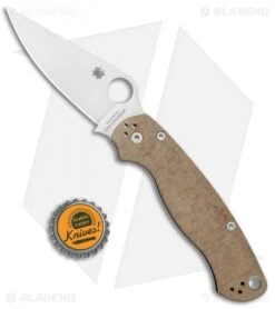 Spyderco Paramilitary 2 Knife Brown Micarta (3.4" Cru-Wear) C81MPCW2 -Spyderco Spyderco Paramilitary 2 Brown Micarta Cru Wear C81MPCW2 BHQ 121028 jr bottlecap