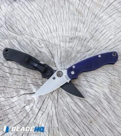 Spyderco Paramilitary 2 Knife Blue/Purple G-10 (3.4" Satin CPM-S110V) C81GPDBL2 -Spyderco Spyderco Paramilitary 2 Knife Blue Purple G 10 Satin CPM S110V C81GPDBL2 BHQ 31164 kp white stump web