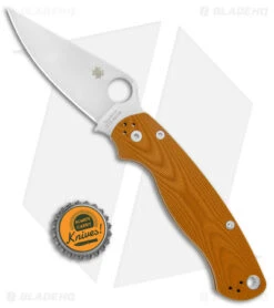 Spyderco Paramilitary 2 Knife Orange Aluminum Waves (3.4" Satin BD1N) C81ALPOR2 -Spyderco Spyderco Paramilitary 2 Orange Aluminum Satin BHQ 137753 jr bottlecap