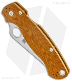 Spyderco Paramilitary 2 Knife Orange Aluminum Waves (3.4" Satin BD1N) C81ALPOR2 -Spyderco Spyderco Paramilitary 2 Orange Aluminum Satin BHQ 137753 jr spine