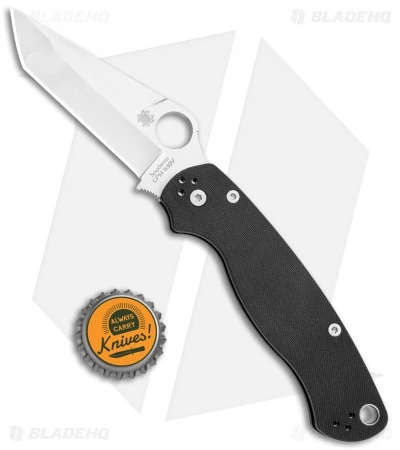 Spyderco Paramilitary 2 Exclusive Tanto Compression Lock Knife G-10 (3.4" Satin) 4 Spyderco Paramilitary 2 Exclusive Tanto Compression Lock Knife G-10 (3.4" Satin) - Image 4