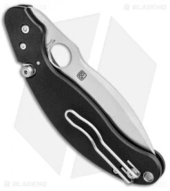 Spyderco Parata Stop Lock Knife Black G-10 (3.5" Satin) C231GP -Spyderco Spyderco Parata Stop Lock Black G 10 Satin C231GP BHQ 78708 jr side 2