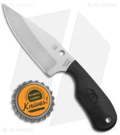 Spyderco Perrin Subway Bowie Fixed Blade Knife FRN (2.5" Satin) -Spyderco Spyderco Perrin Subway Bowie Fixed Blade FRN Satin BHQ 145714 jr bottlecap