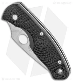 Spyderco Persistence Lightweight Liner Lock Black (2.75" Satin Serr) C136SBK -Spyderco Spyderco Persistence Lightweight LL Black Satin Full Serr jr spine