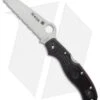 Spyderco Rescue 3 Thin Red Line Knife Black FRN (3.6" Serr Satin) C14FSBKRD3