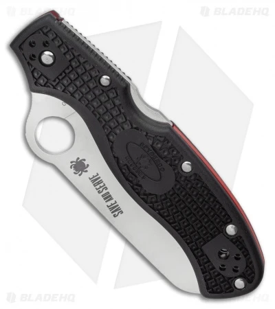 Spyderco Rescue 3 Thin Red Line Knife Black FRN (3.6" Serr Satin) C14FSBKRD3 2 Spyderco Rescue 3 Thin Red Line Knife Black FRN (3.6" Serr Satin) C14FSBKRD3 - Image 2