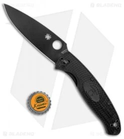 Spyderco Resilience Lightweight Liner Lock Knife Blackout (4.3" Black) C142PBBK -Spyderco Spyderco Resilience Lightweight LL Black FRN Black C142PBK BHQ 125851 jr bottlecap