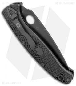 Spyderco Resilience Lightweight Liner Lock Knife Blackout (4.3" Black) C142PBBK -Spyderco Spyderco Resilience Lightweight LL Black FRN Black C142PBK BHQ 125851 jr side