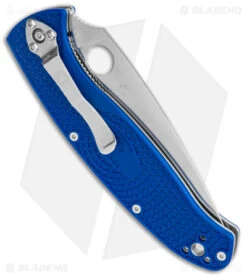 Spyderco Resilience Lightweight Liner Lock Knife Blue FRN (4.3" Serr) C142PSBL -Spyderco Spyderco Resilience Lightweight LL Blue FRN Satin Serr C142PSBL BHQ 125855 jr side