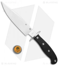 Spyderco Respect Bowie Fixed Blade Knife Black G-10 (7.9" Satin) FB44GP -Spyderco Spyderco Respect Bowie Black G 10 Satin FB44GP BHQ 78715 jr bottlecap