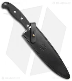 Spyderco Respect Bowie Fixed Blade Knife Black G-10 (7.9" Satin) FB44GP -Spyderco Spyderco Respect Bowie Black G 10 Satin FB44GP BHQ 78715 jr sheath
