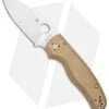 Spyderco Shaman Compression Lock Knife Brown Micarta (3.6" Satin Z-Wear)