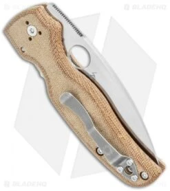 Spyderco Shaman Compression Lock Knife Brown Micarta (3.6" Satin Z-Wear) -Spyderco Spyderco Shaman Compression Lock Brown Micarta Satin Z Wear C229MPZW BHQ 112415 jr side