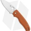 Spyderco Shaman Compression Lock Knife Orange G-10 (3.6" Satin REX 45) Sprint