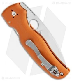 Spyderco Shaman Compression Lock Knife Orange G-10 (3.6" Satin REX 45) Sprint 6 Spyderco Shaman Compression Lock Knife Orange G-10 (3.6" Satin REX 45) Sprint -Spyderco Spyderco Shaman Compression Lock Orange G 10 Satin C229GPBORE BHQ 106190 jr side