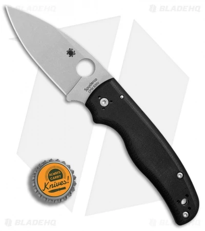 Spyderco Shaman Compression Lock Knife Black G-10 (3.6" Stonewash) C229GP 4 Spyderco Shaman Compression Lock Knife Black G-10 (3.6" Stonewash) C229GP - Image 4