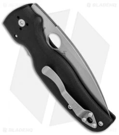Spyderco Shaman Compression Lock Knife Black G-10 (3.6" Stonewash) C229GP 6 Spyderco Shaman Compression Lock Knife Black G-10 (3.6" Stonewash) C229GP -Spyderco Spyderco Shaman black G10 Satin BHQ 71268 er side