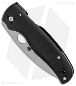 Spyderco Shaman Compression Lock Knife Black G-10 (3.6" Stonewash) C229GP 7 Spyderco Shaman Compression Lock Knife Black G-10 (3.6" Stonewash) C229GP -Spyderco Spyderco Shaman black G10 Satin BHQ 71268 er spine