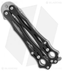 Spyderco SmallFly 2 Balisong Butterfly Knife Black G-10 (3.4" Satin) B02GP2 -Spyderco Spyderco SmallFly 2 Balisong Butterfly Black G 10 Satin B02GP2 BHQ 116286 jr side